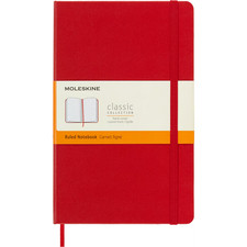 Moleskine Scarlet Red Large Ruled Notebook Hard Cover