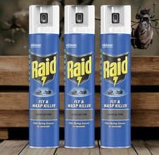 3 x RAID VARIENT  KILLER SPRAY 300ML INSECT KILLER KILLS IN MINUTES NEW