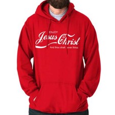 Christian Enjoy Jesus Christ Never Thirst Hoodie Hooded Sweatshirt Men Women
