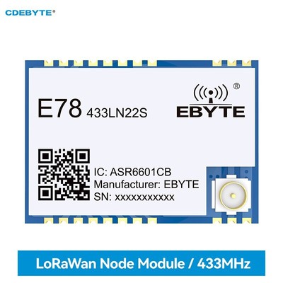 ASR6601 LoRa SoC RF Module 433MHz 22dBm 5KM LoRaWan Node Module IPEX/Stamp Hole