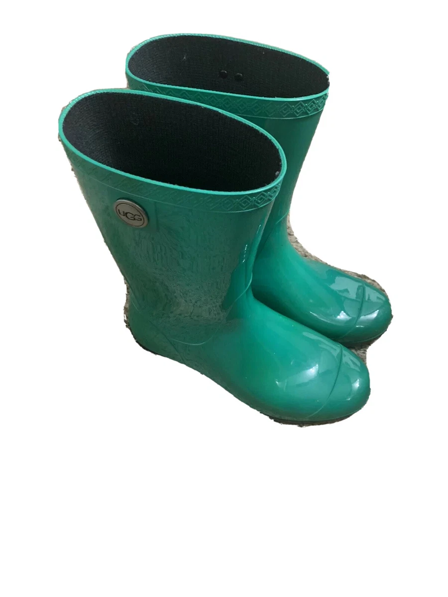 Ugg rain boots waterproof mint green women size 6 made in USA