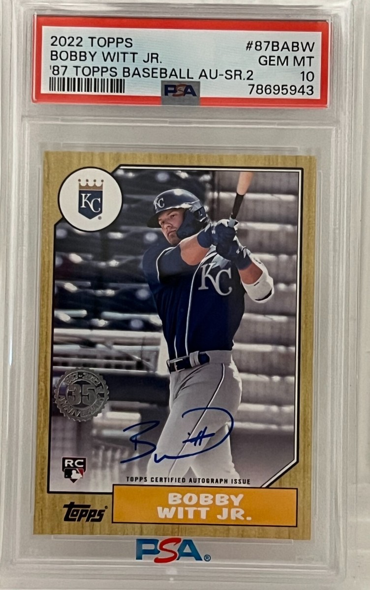 その他 MLB Bobby Witt Jr. PSA10 2022 Topps Update Bobby Witt Jr. RC Auto 1987 PSA 10 GEM