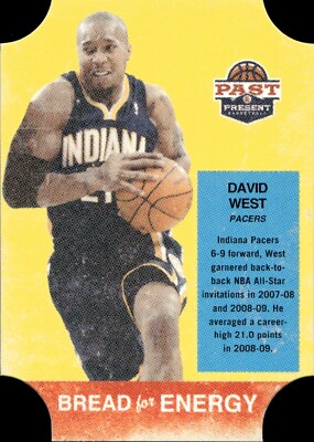 David West - 2012 Panini Past & Present - Die Cut - Bread for Energy #47