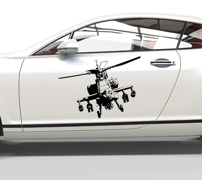 Aufkleber Apache Helicopter - Sticker für alle glatten Oberflächen