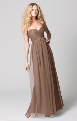 w2 bridesmaid dresses Two-Piece Colored Long Tulle Bridesmaid Dresses – Angrila