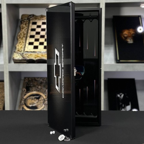Glass Backgammon Set Chevrolet Camaro Sport , Customized Game Board Gift for Man - Picture 3 of 9