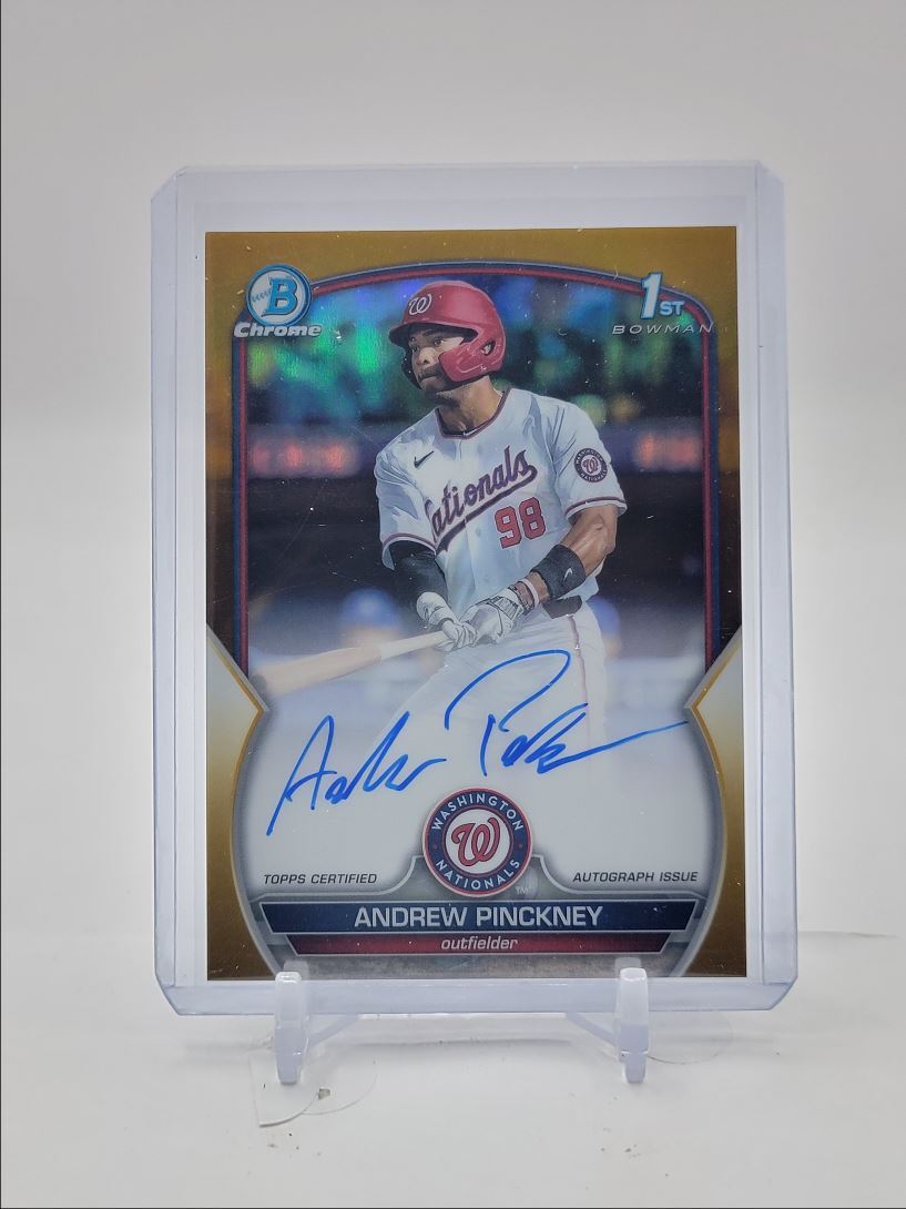 ANDREW PINCKNEY 2023 BOWMAN CHROME DRAFT 1ST AUTOGRAPH GOLD AUTO /50 Q0913
