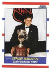 SERGEI MAKAROV 1990-91 SCORE CALDER TROPHY CARD NEAR MINT CONDITION