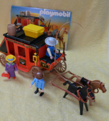 PLAYMOBIL 3245 Version 2 - Set Diligence Western Complet - Vintage - Occasion