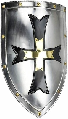 Medieval Armor Shield Steel Templar warrior Battle Viking Handmade Knight
