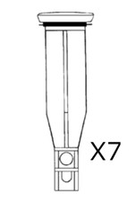  7 Kissler 58  1185 Plastic Lavatory Stopper for Valley 1-1/2  W x 4-5/8  L