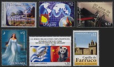 URUGUAY 2707 ** JUANICO GEBÄUDE, 2708 ** WELTKARTE, 2709 ** ZEITSCHRIFT, 2710 **