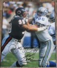 DAN HAMPTON Signed 11x14 Photo Chicago Bears vs Seahawks HOF SB XX Champs COA — photo 1