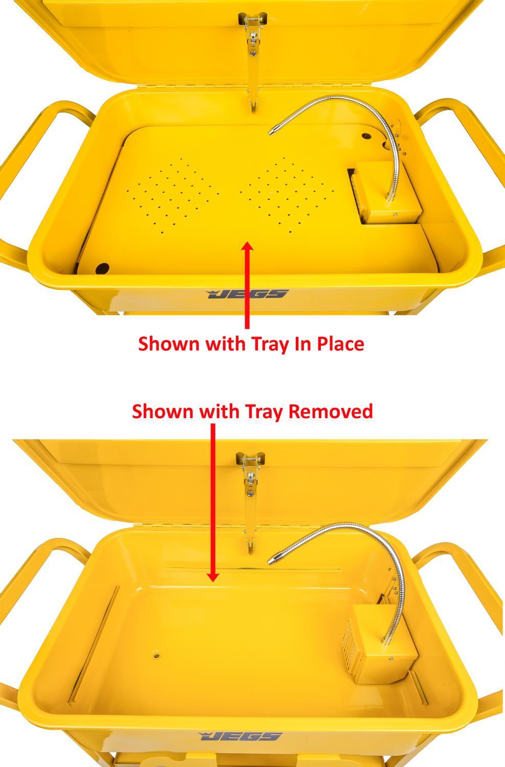 JEGS 81603 Portable Parts Washer Cart 20Gallon Tank Solvent Capacity 12Gallon 889944159766 eBay