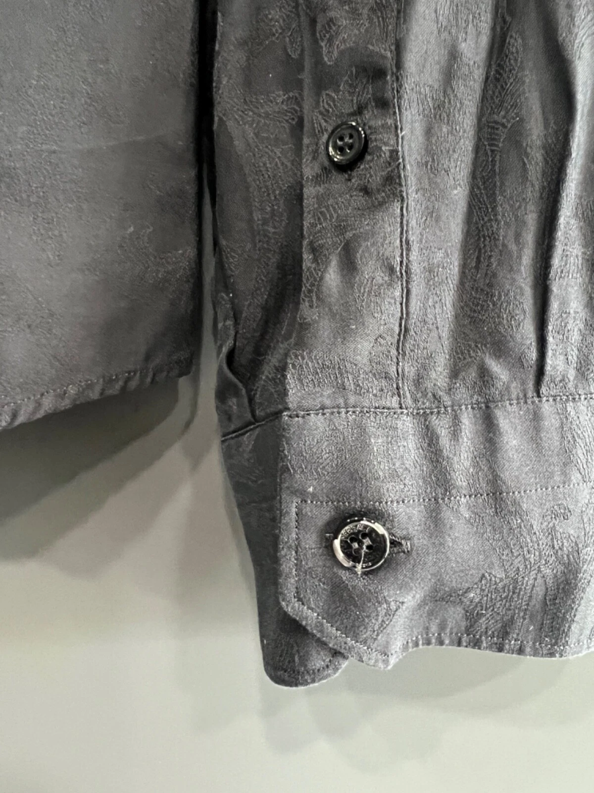 Camicia abito nero VINTAGE GIANNI VERSACE da uomo taglia 40 15 75