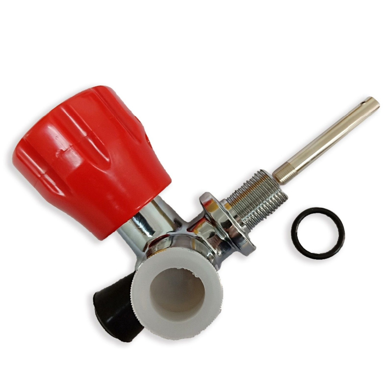 PCP Tank Valve 30mpa 300bar Air Tank Valve M18X1.5 (Red, AKH-H1)