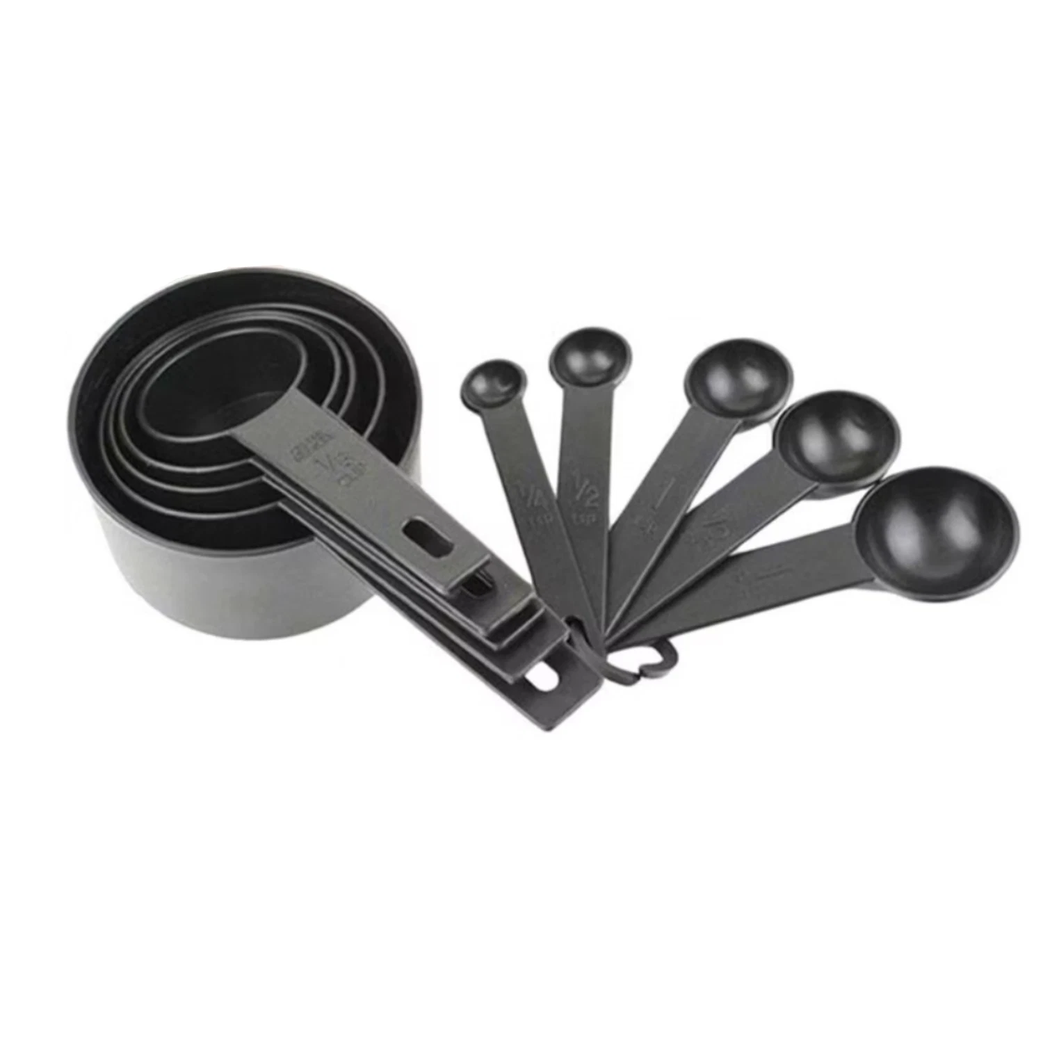Cake Measuring Cups And Spoons Set Black Color Unbreakable (10 Pcs), for baking
Opens in a new windo