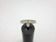 14k White Gold Natural Princess Diamond Wedding Band Ring 0.50 ct