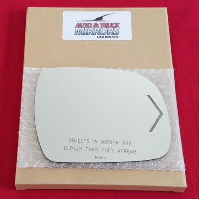 Mirror Glass + Adhesive For 06-10 Sienna Passenger Side Replacement - Dim - Sign