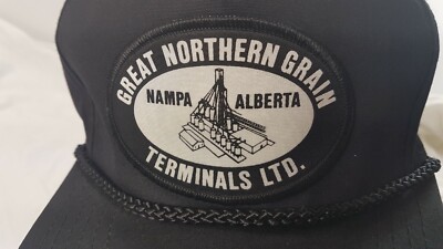 GREAT NORTHERN GRAIN TERMINALS Hat Snapback Trucker Farmer 80s NAMPA ALBERTA