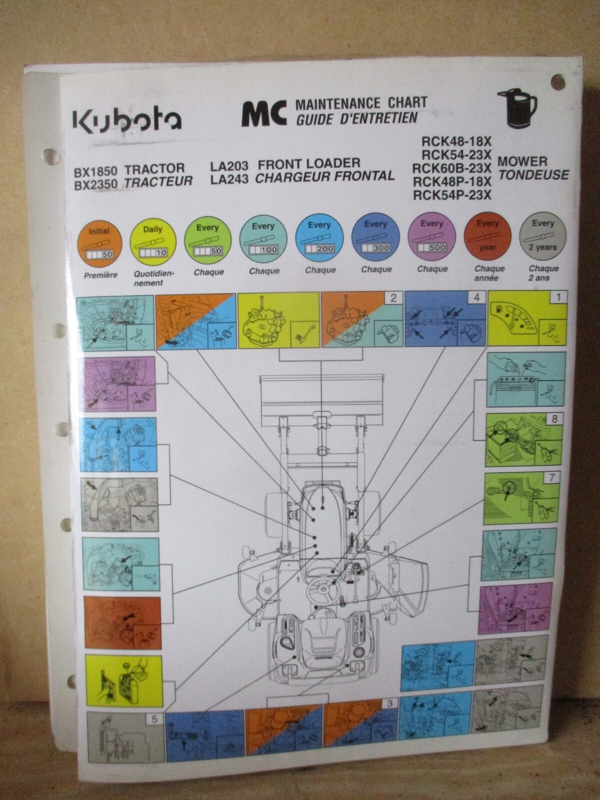 Kubota BX1850 BX2350 Workshop Manual   97897-13650