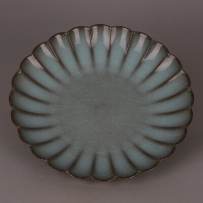 7.5'' Chinese Jindezhen Porcelain Official Ware Hacking Sunflower Plate