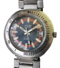 Men's Vintage Fludo Retro Diving Automatic Watch in Stainless Steel