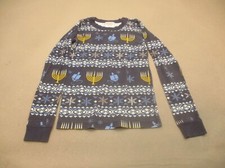 Hanna Andersson Size 10 Boys Hannukah 100 Organic Cotton Knit Pajama Top 710