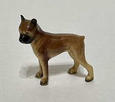 Vintage Miniature Retired Hagen-Renaker Brown Boxer Dog Figurine - Made In USA
