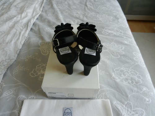EMMA HOPE (Vintage ) BLACK PEEP TOE SANDALS 40 - Picture 4 of 12