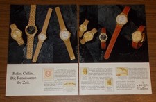 Rare Advertising Vintage ROLEX CELLINI Watches - The Renaissance of the Period 1991