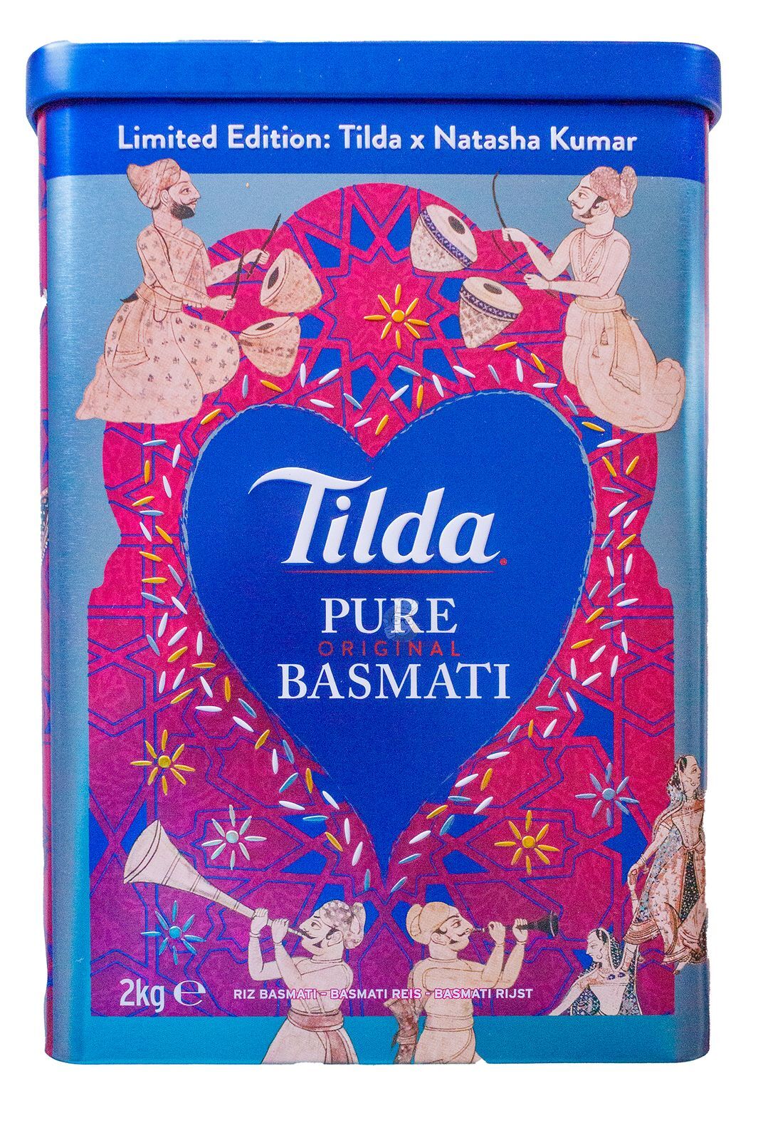 Basmatireis inkl Aufbewahrungsdose 2Kg Langkörnig zart indisch Gericht Geschenk