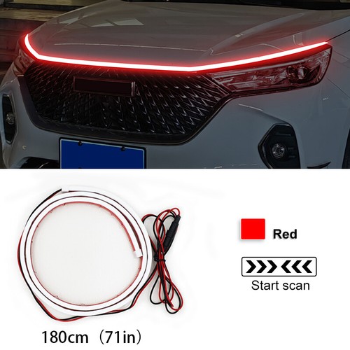 SEAMETAL Car Hood LED Daytime Running Light Strip Waterproof Flexible Lamp Decor - Picture 14 of 20