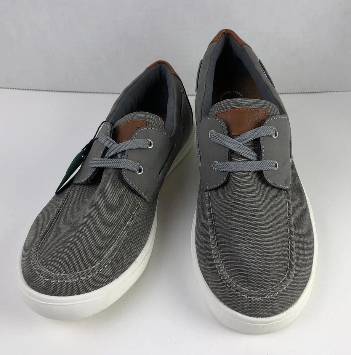 SONOMA KOHLS GOOD FOR LIFE WARREN BOATING GRAY DENIM OXFORD SHOES BOYS 7 M
