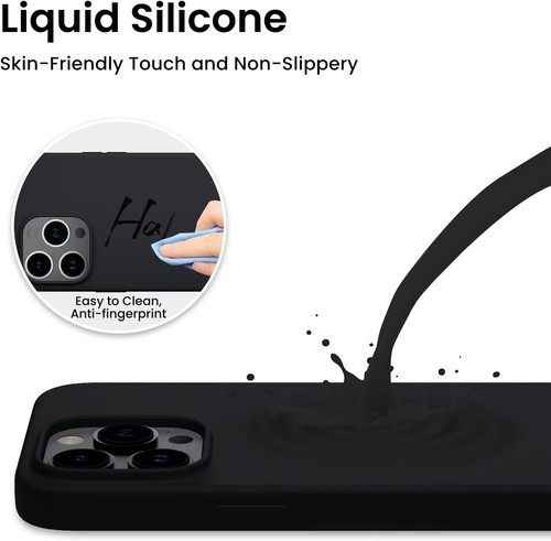 Für iPhone 16 Pro Max 15 14 13 12 11 Silikon Hülle Handyhülle + Displayschutz - Bild 6 von 59