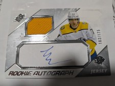 2023-24 SPx Rookie Jersey Autographs #EV Luke Evangelista RC Auto /175