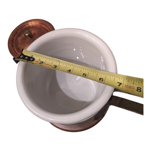 Vintage French Copper Brass Bazar Francais NY 666 Double Boiler Hall USA - Picture 13 of 13