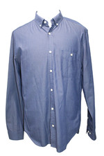 7 FOR ALL MANKIND Button Down Geometric Pattern Mens Size XL Blue EUC