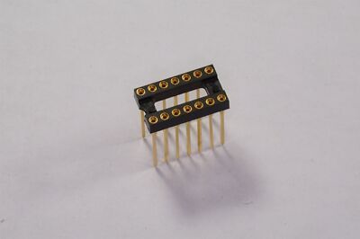 123-13-314-41-001000 Mill-Max Connector DIP Socket 14Pos 2-Row 2.54mm 0.1'' Pitch