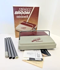 Vintage Bissell Zoom Broom Carpet Sweeper Rare New In Box 1986 110 years model