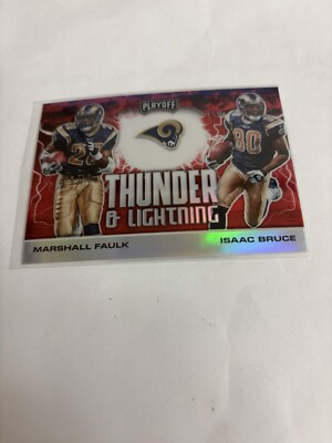 2020 Panini Playoff - Thunder and Lightning Red Prizm #TL-13 Marshall Faulk,...