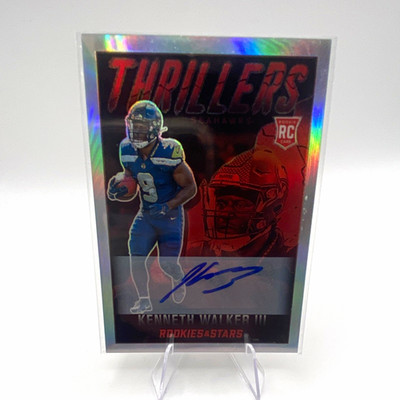 Panini 2022 Rookies & Stars Thrillers Kenneth Walker III RC Auto TH-29 /99