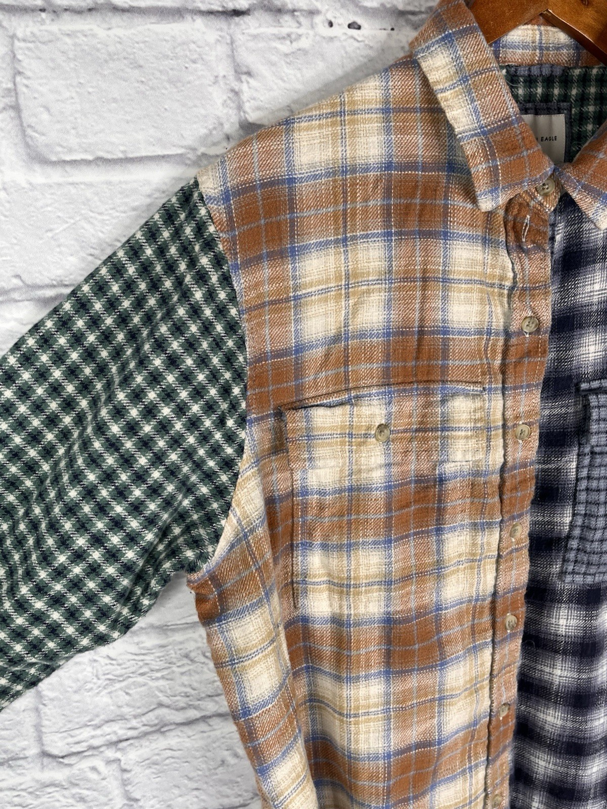 AMERICAN EAGLE Women's Multi Pattern Button Down … - image 3