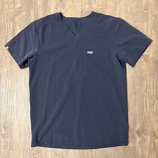 Figs Men's Gray Graphite Scrub Top Small