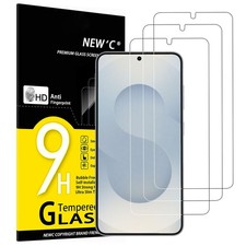 NEW'C 3 Pack Designed for Samsung Galaxy S25 Screen Protector Tempered Glass, Bu