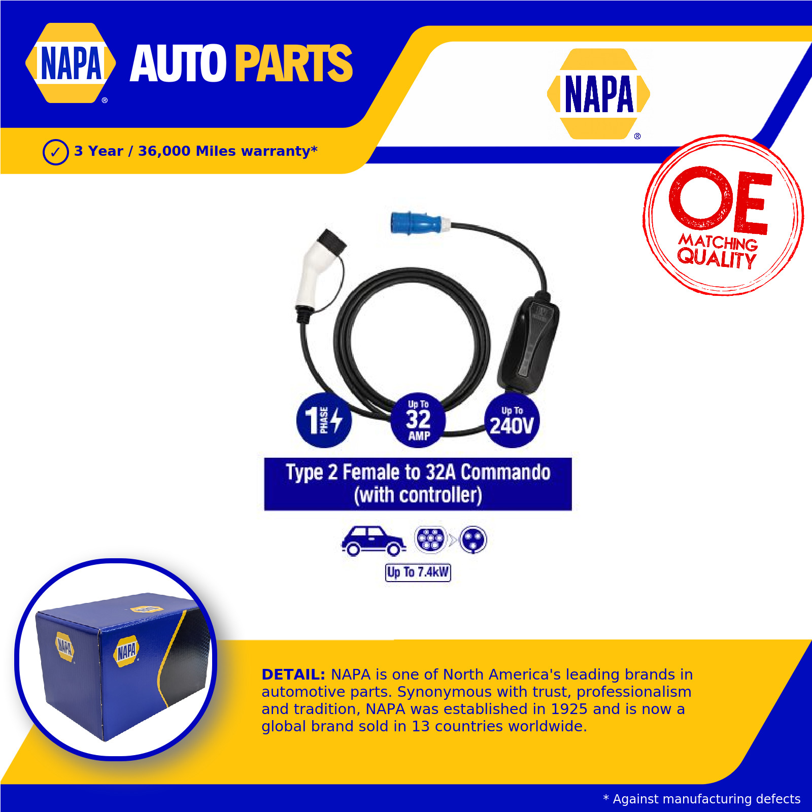 Type 2 Charging Cable fits MINI EV Hybrid NAPA Genuine Top Quality Guaranteed