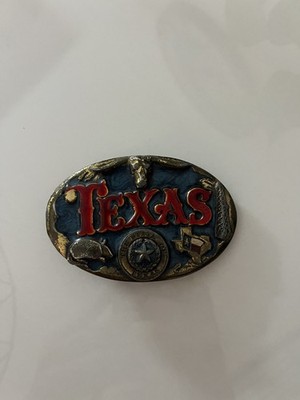 Gürtelschnalle, Sammlerstück Thema TEXAS von 1984 Made in USA