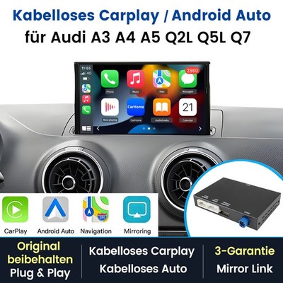 Wireless CarPlay Android Auto Interface wifi for Audi A3 2012-2021 Q2 2012-2021