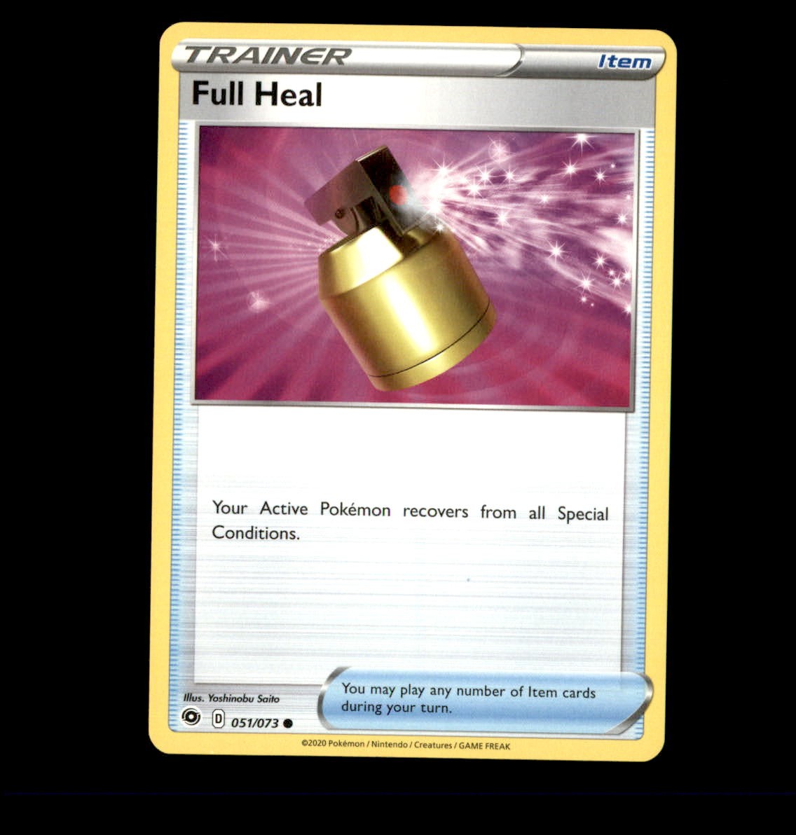 Full Heal 051/073 Uncommon Champion's Path Pokemon Near Mint
