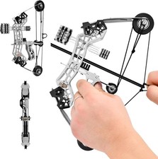 10.2" Compound Bow  Arrow Set Archery Bow Set Left  Right Hand Stainless Steel